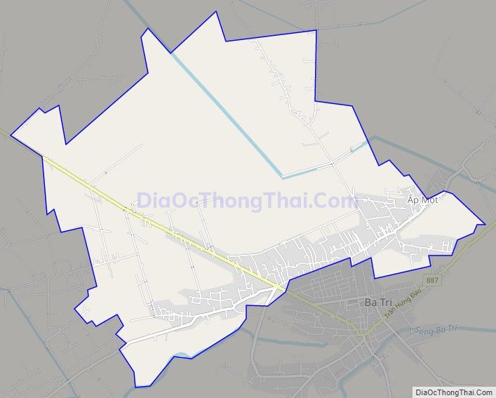 Bản đồ giao thông xã An Bình Tây, huyện Ba Tri