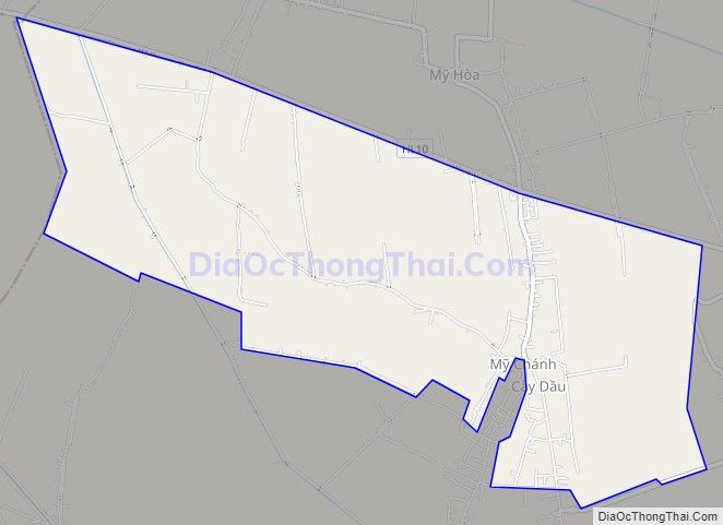 Bản đồ giao thông xã Mỹ Chánh, huyện Ba Tri