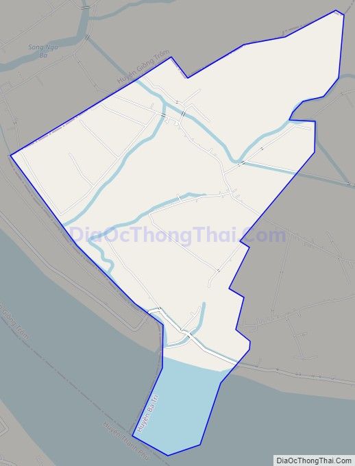 Bản đồ giao thông xã Tân Hưng, huyện Ba Tri