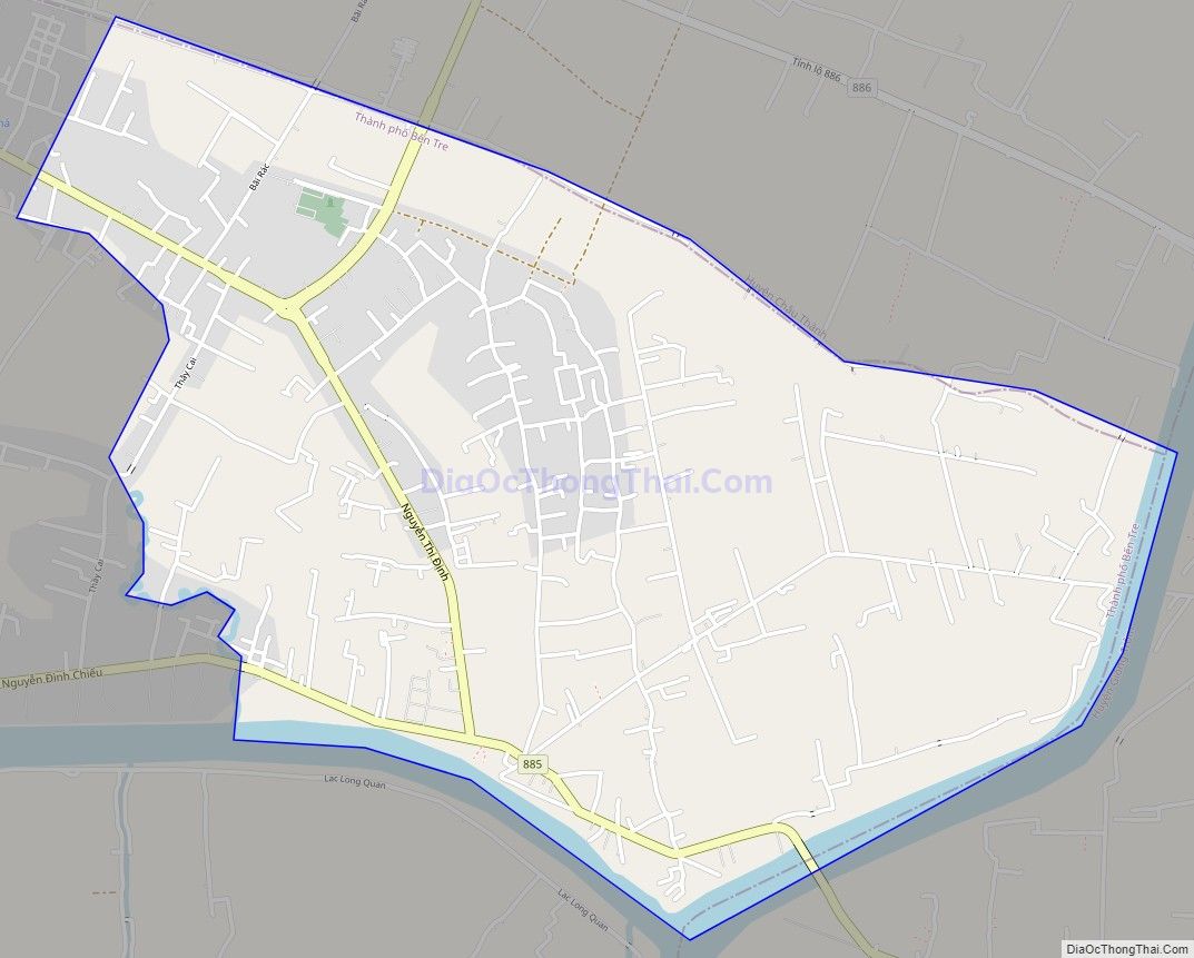 Bản đồ giao thông xã Phú Hưng, thành phố Bến Tre