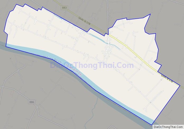 Bản đồ giao thông xã Châu Hưng, huyện Bình Đại