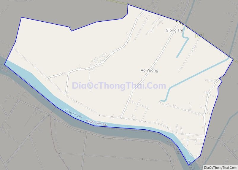 Bản đồ giao thông xã Phú Long, huyện Bình Đại