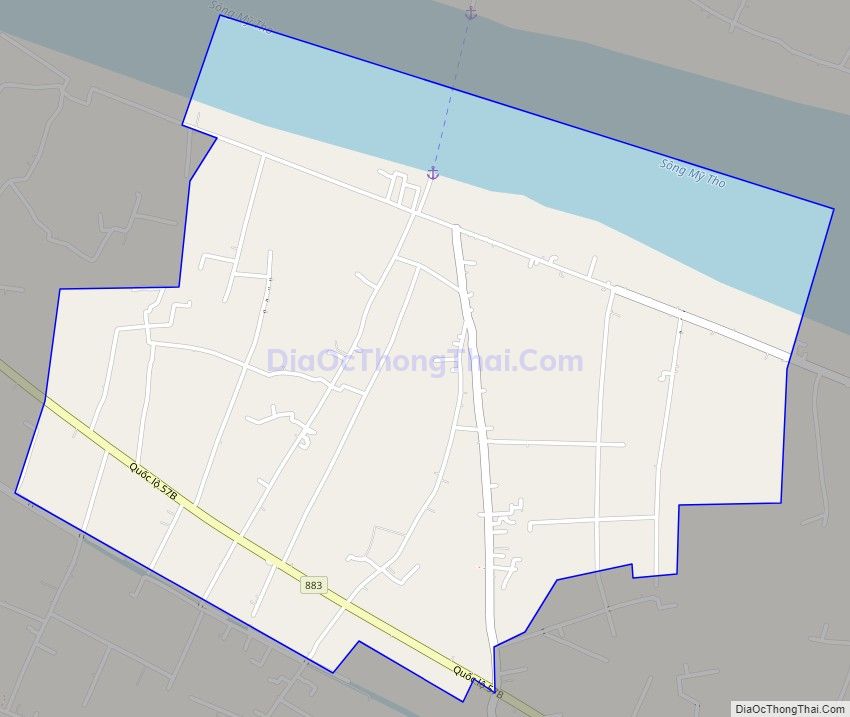 Bản đồ giao thông xã Phú Thuận, huyện Bình Đại