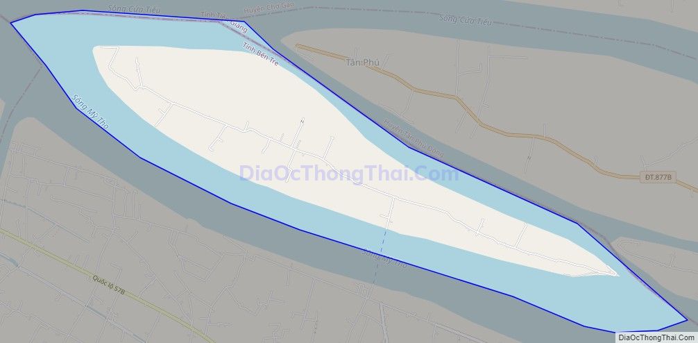 Bản đồ giao thông xã Tam Hiệp, huyện Bình Đại