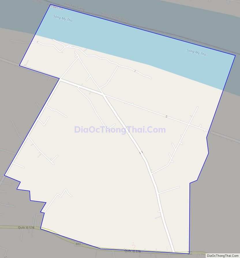 Bản đồ giao thông xã Vang Quới Đông, huyện Bình Đại