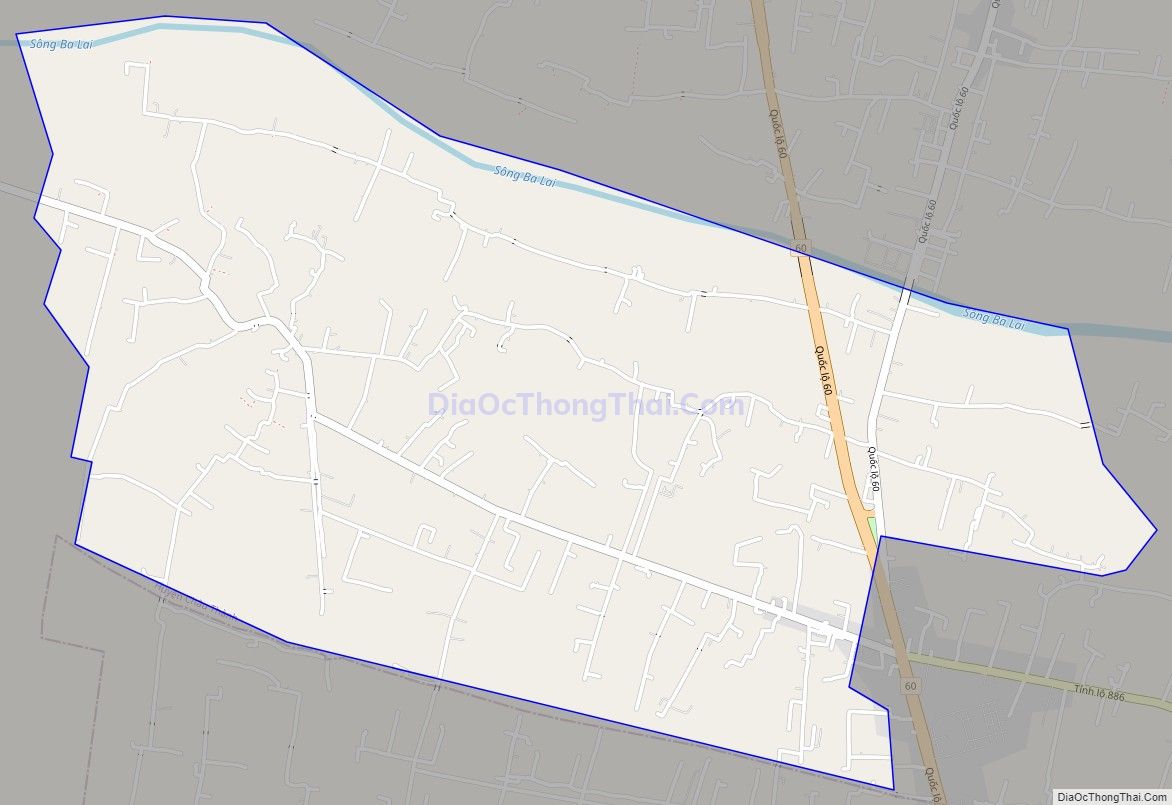 Bản đồ giao thông xã Tam Phước, huyện Châu Thành