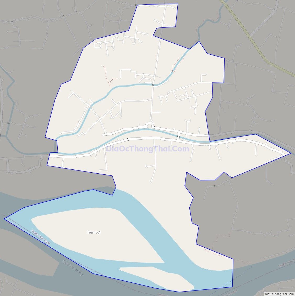 Bản đồ giao thông xã Tiên Long, huyện Châu Thành