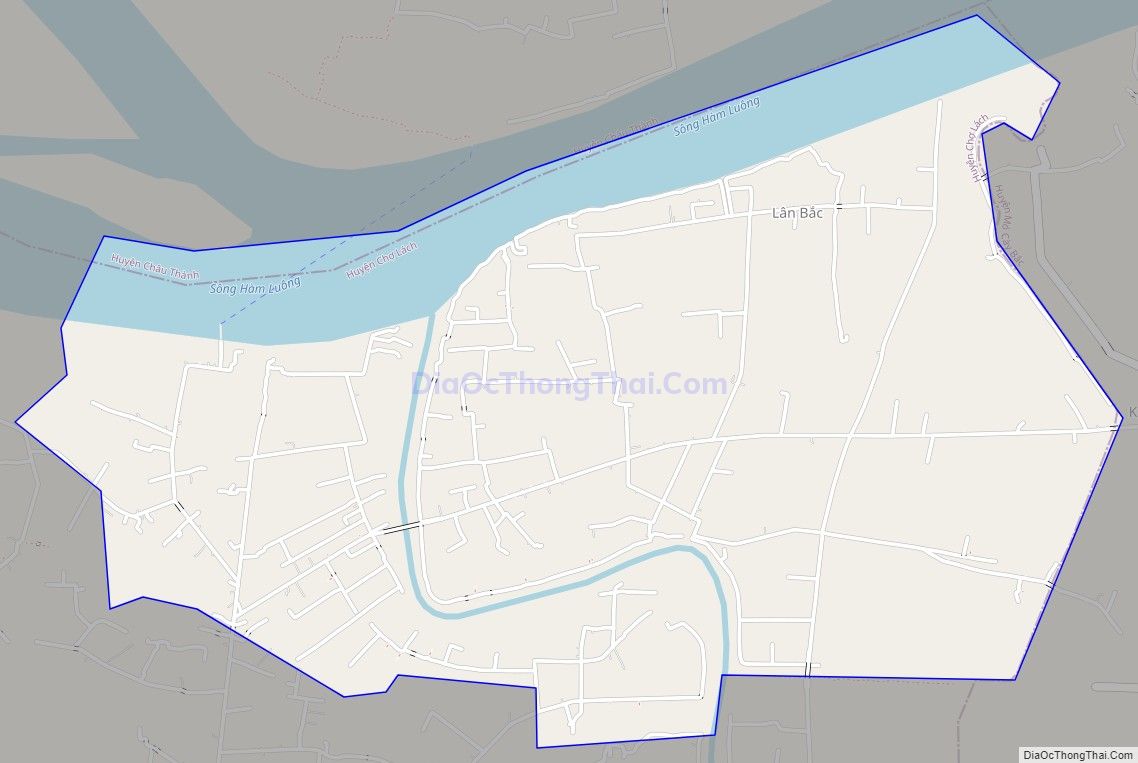 Bản đồ giao thông xã Phú Sơn, huyện Chợ Lách