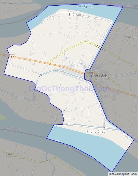 Bản đồ giao thông xã Sơn Định, huyện Chợ Lách