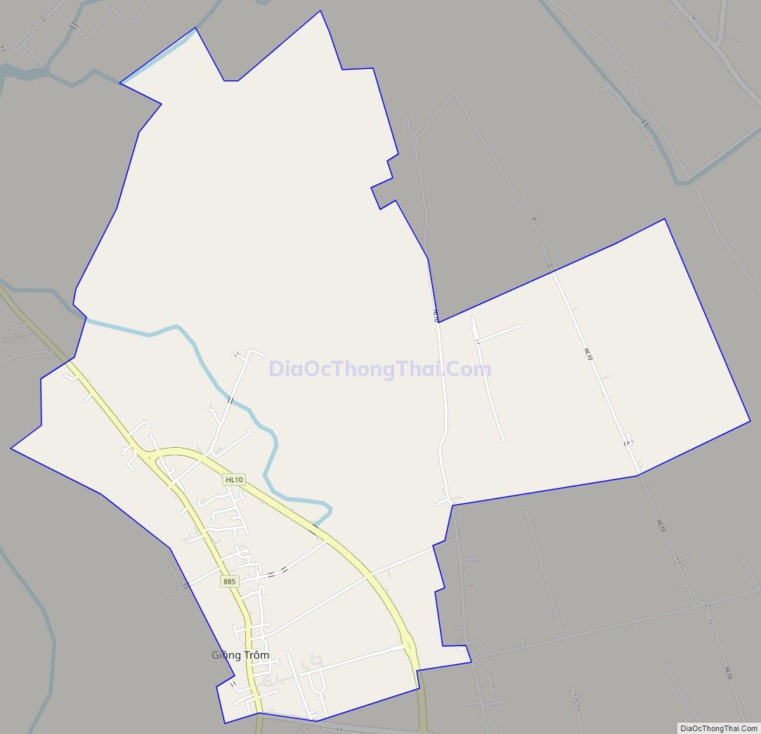 Bản đồ giao thông Thị trấn Giồng Trôm, huyện Giồng Trôm
