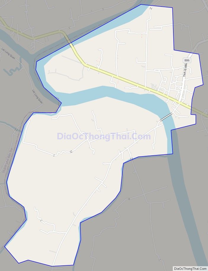 Bản đồ giao thông xã Mỹ Thạnh, huyện Giồng Trôm