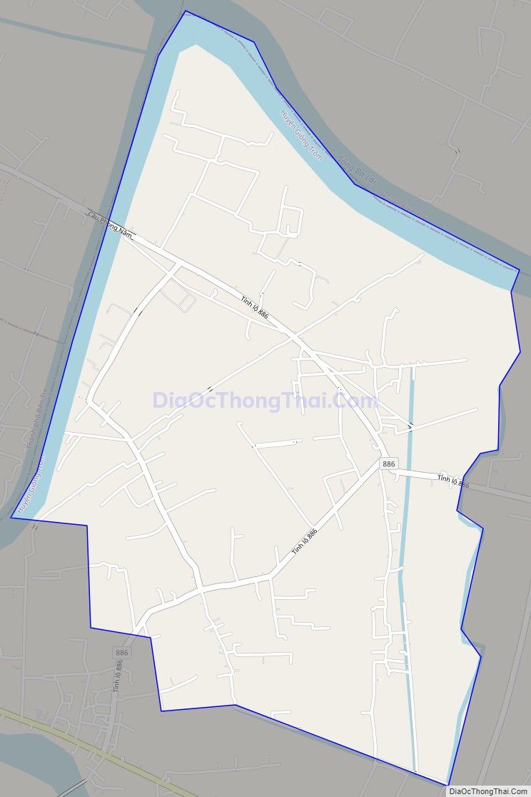 Bản đồ giao thông xã Phong Nẫm, huyện Giồng Trôm