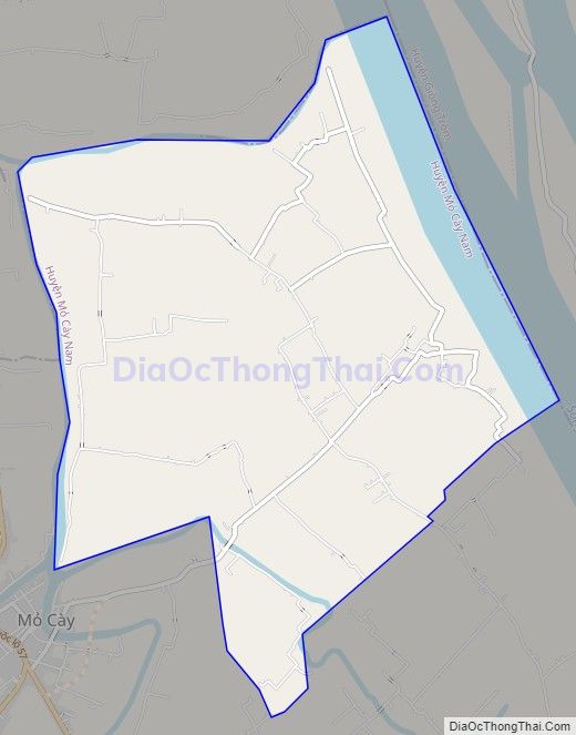 Bản đồ giao thông xã Định Thủy, huyện Mỏ Cày Nam