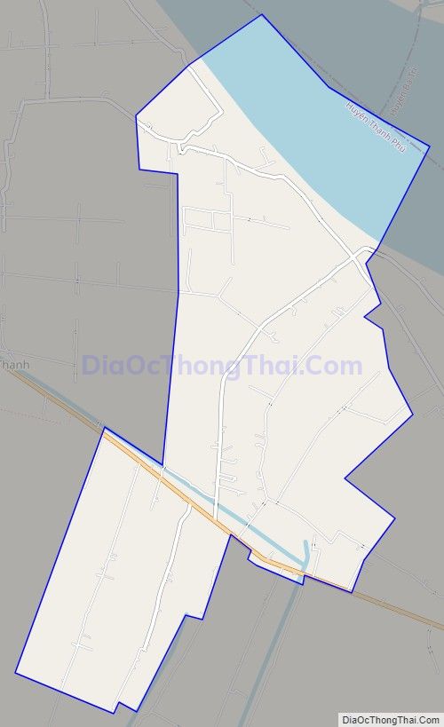 Bản đồ giao thông xã Quới Điền, huyện Thạnh Phú