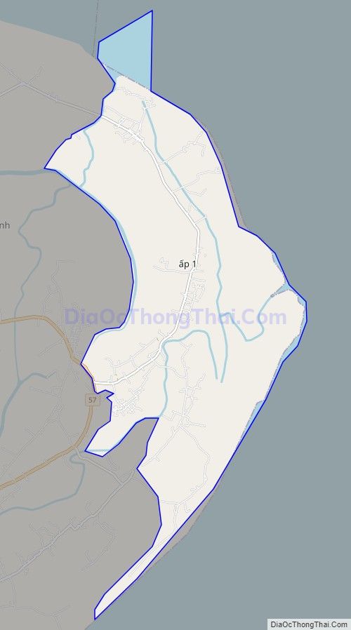 Bản đồ giao thông xã Thạnh Hải, huyện Thạnh Phú