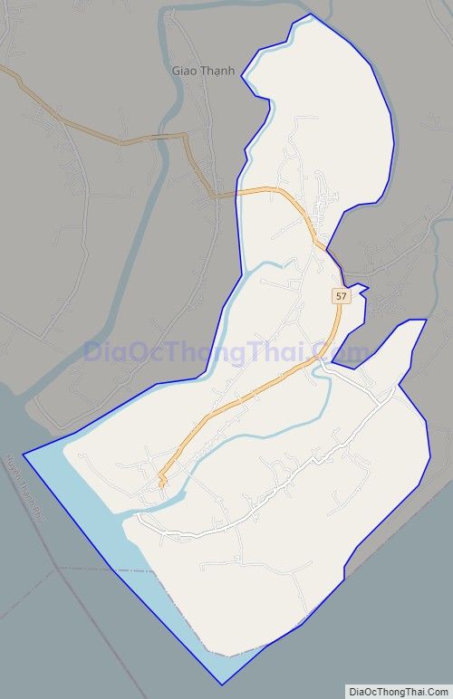 Bản đồ giao thông xã Thạnh Phong, huyện Thạnh Phú