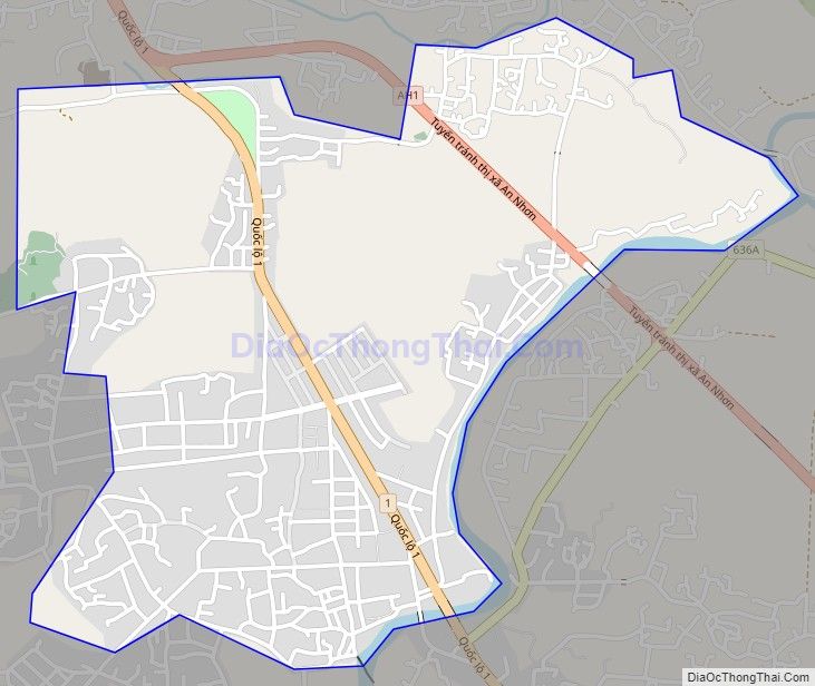 Bản đồ giao thông phường Đập Đá, thị xã An Nhơn