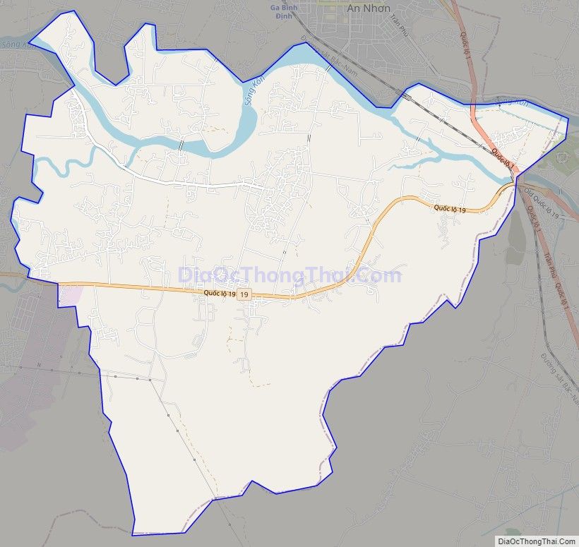 Bản đồ giao thông phường Nhơn Hòa, thị xã An Nhơn