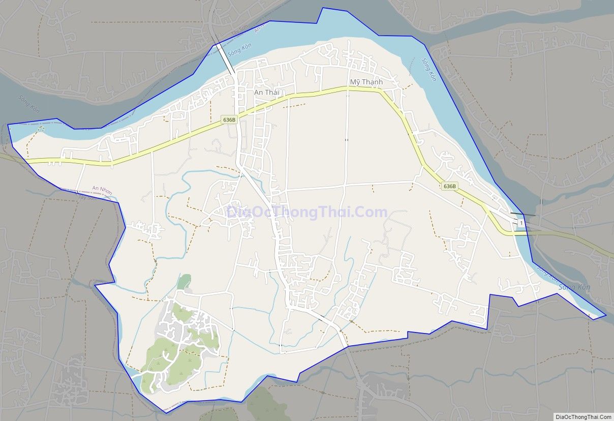 Bản đồ giao thông xã Nhơn Phúc, thị xã An Nhơn