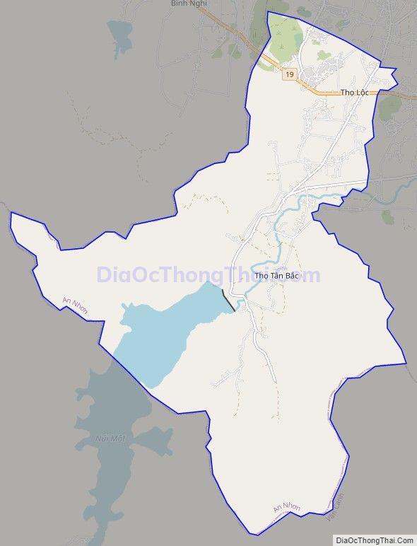 Bản đồ giao thông xã Nhơn Tân, thị xã An Nhơn