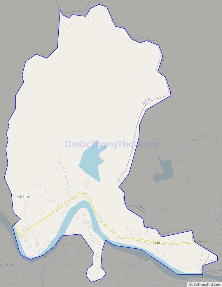 Bản đồ giao thông xã Ân Mỹ, huyện Hoài Ân