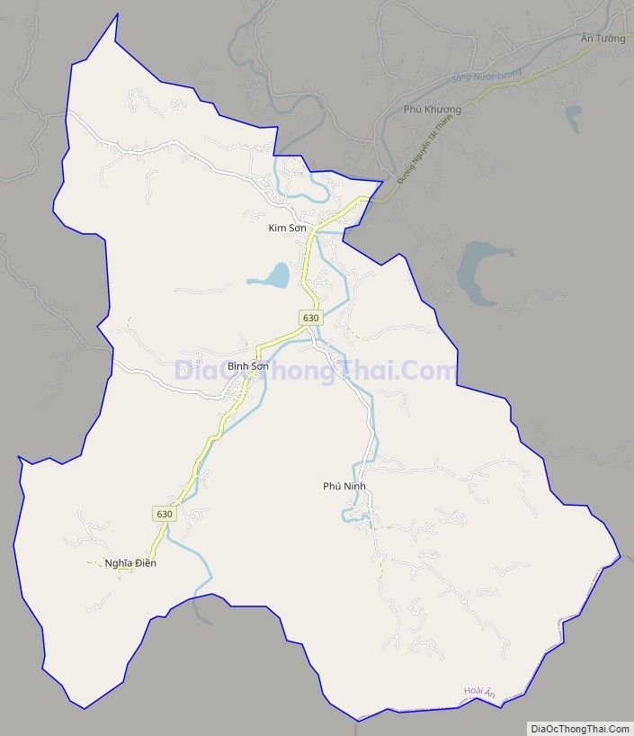 Bản đồ giao thông xã Ân Nghĩa, huyện Hoài Ân