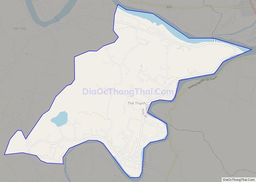 Bản đồ giao thông xã Ân Thạnh, huyện Hoài Ân