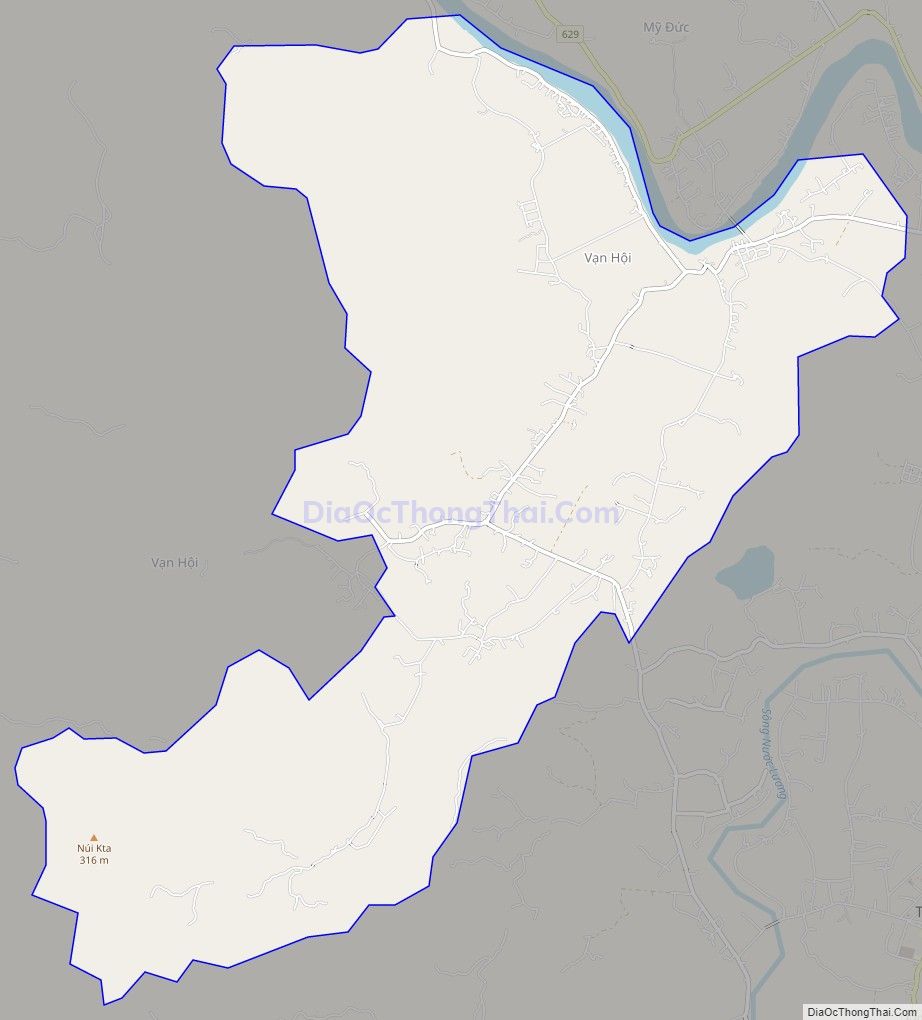 Bản đồ giao thông xã Ân Tín, huyện Hoài Ân