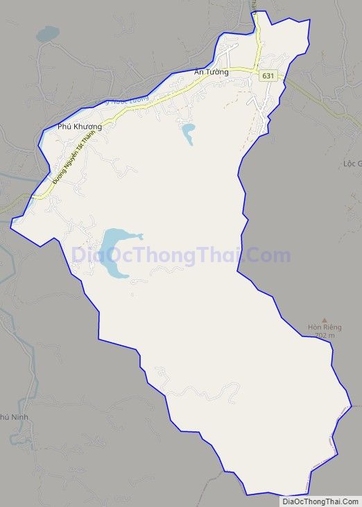 Bản đồ giao thông xã Ân Tường Tây, huyện Hoài Ân