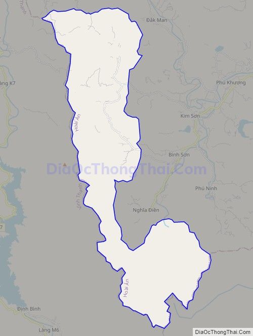 Bản đồ giao thông xã Bok Tới, huyện Hoài Ân