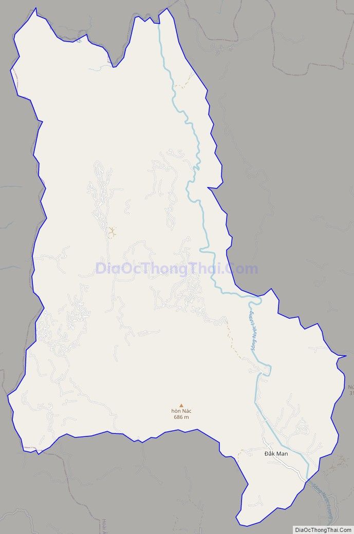 Bản đồ giao thông xã Dak Mang, huyện Hoài Ân