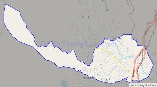 Bản đồ giao thông xã Hoài Châu Bắc, thị xã Hoài Nhơn