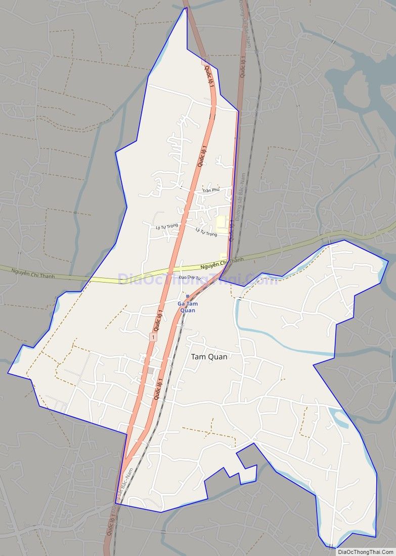 Bản đồ giao thông phường Tam Quan, thị xã Hoài Nhơn