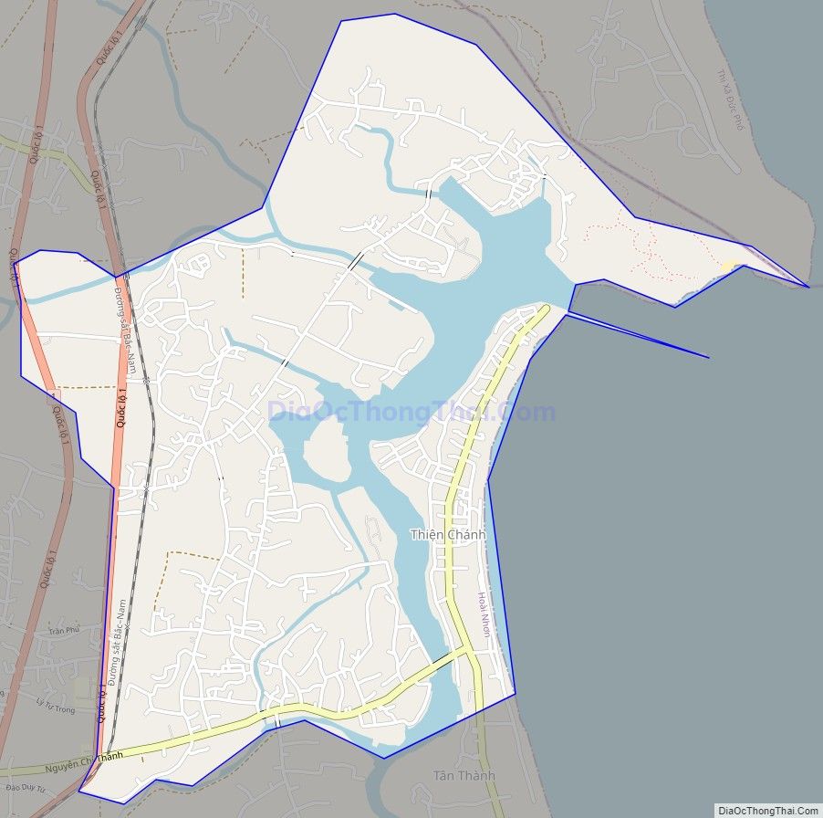 Bản đồ giao thông phường Tam Quan Bắc, thị xã Hoài Nhơn