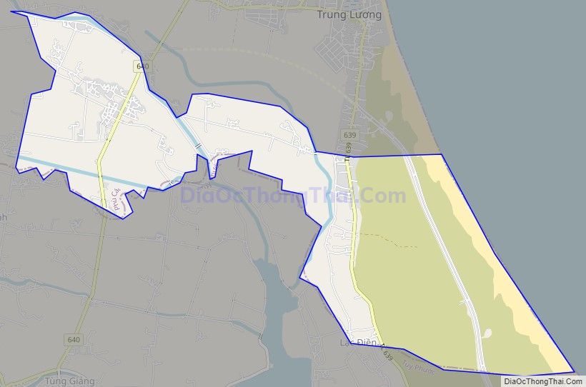 Bản đồ giao thông xã Cát Chánh, huyện Phù Cát