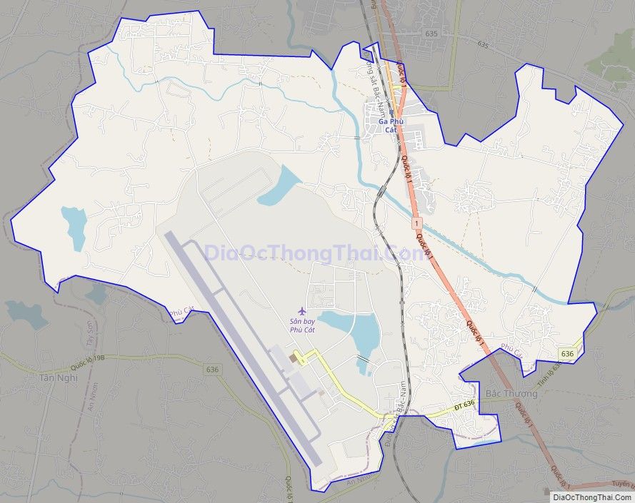 Bản đồ giao thông xã Cát Tân, huyện Phù Cát