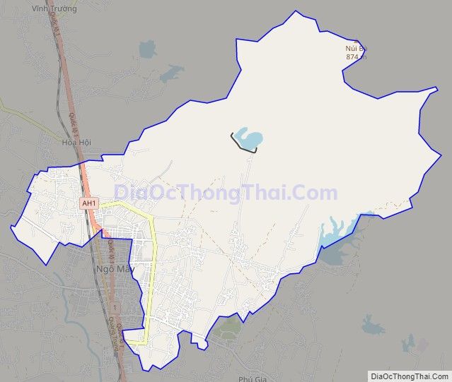 Bản đồ giao thông xã Cát Trinh, huyện Phù Cát