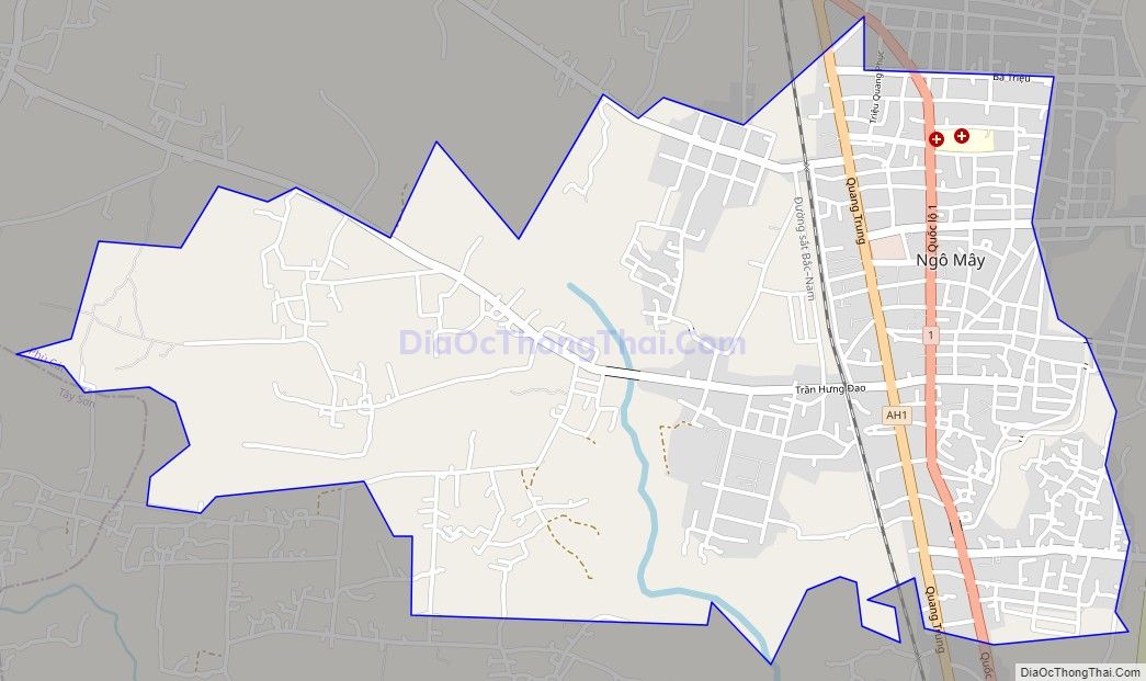 Bản đồ giao thông Thị trấn Ngô Mây, huyện Phù Cát