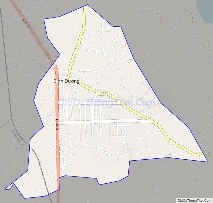 Bản đồ giao thông Thị trấn Bình Dương, huyện Phù Mỹ