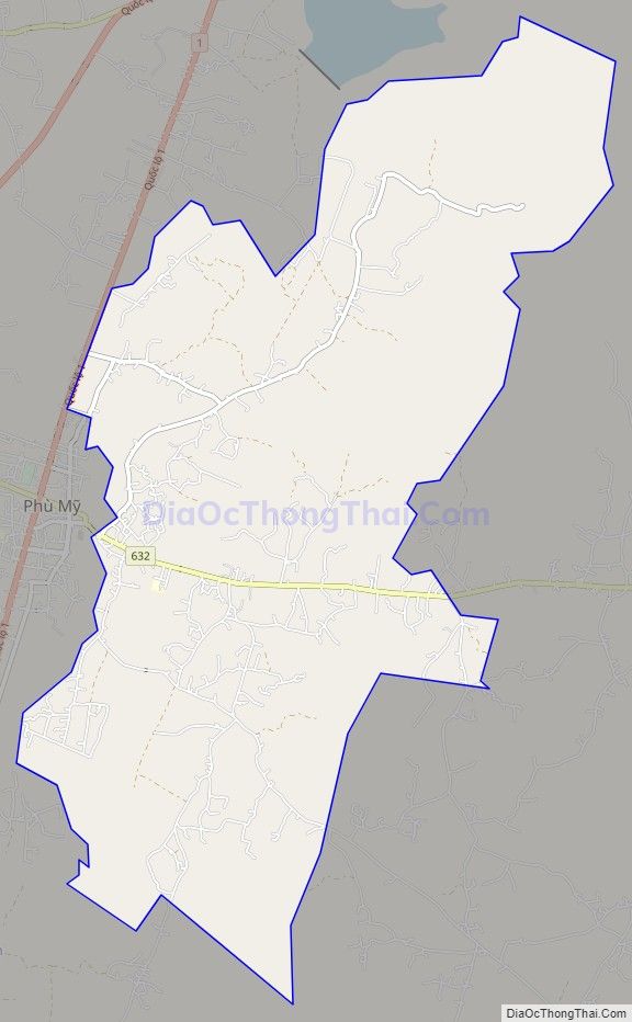 Bản đồ giao thông xã Mỹ Quang, huyện Phù Mỹ