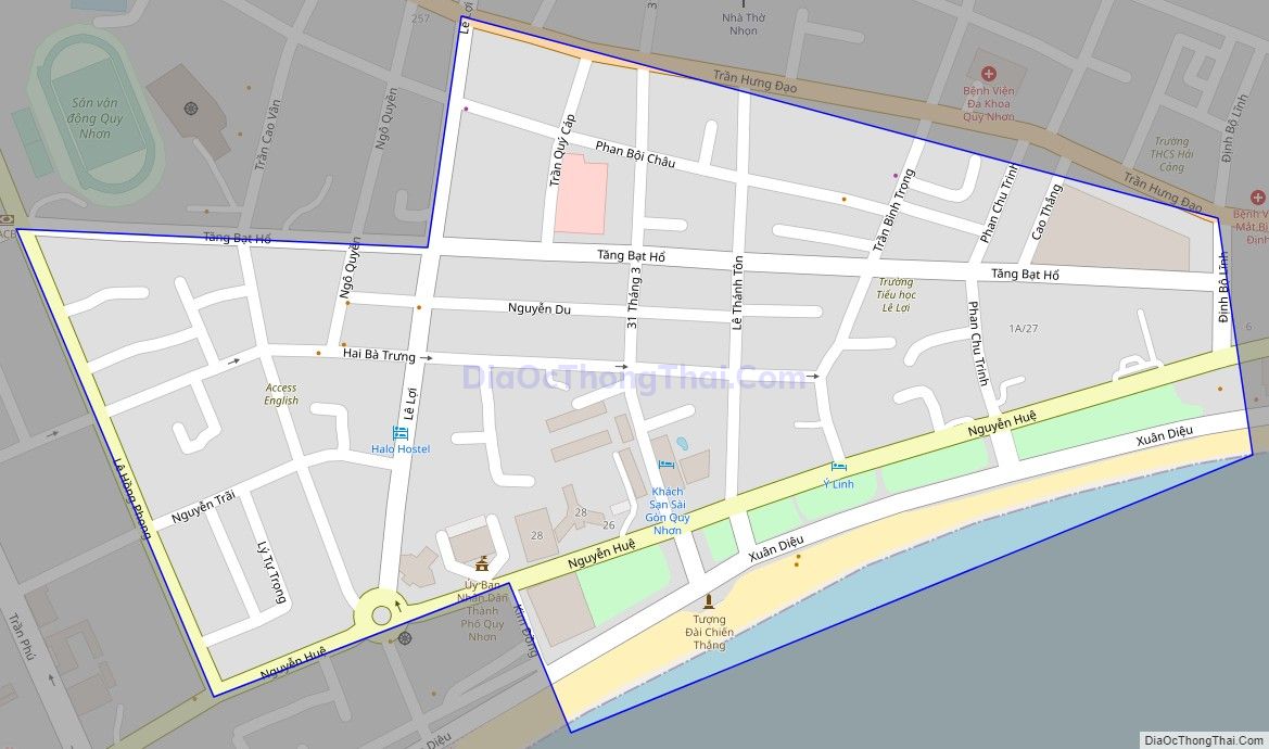 Bản đồ giao thông phường Lê Lợi, thành phố Quy Nhơn
