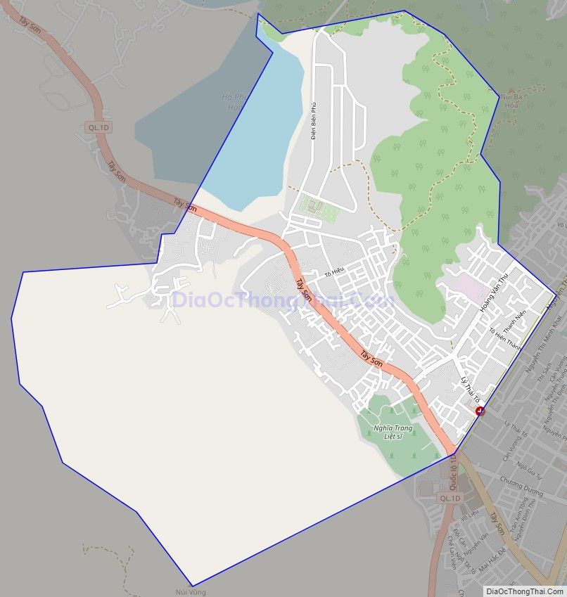 Bản đồ giao thông phường Quang Trung, thành phố Quy Nhơn