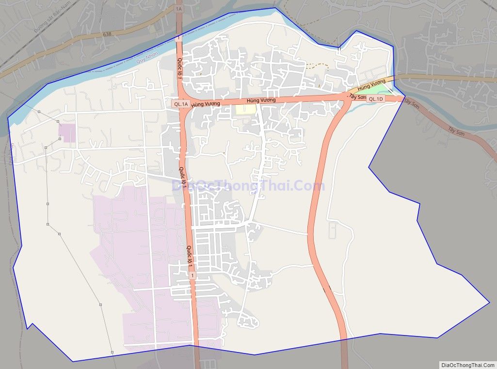 Bản đồ giao thông phường Trần Quang Diệu, thành phố Quy Nhơn