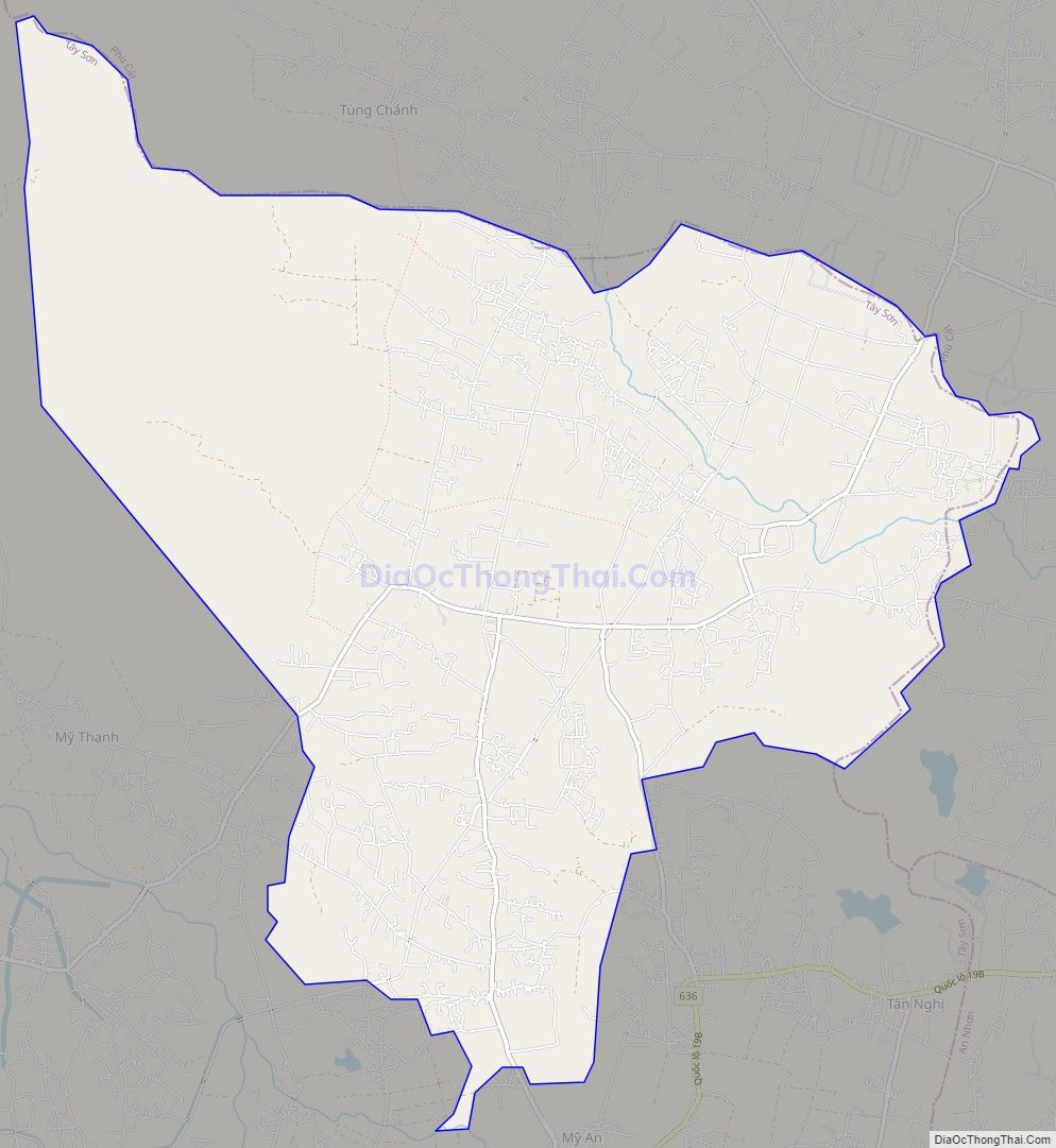 Bản đồ giao thông xã Bình Thuận, huyện Tây Sơn