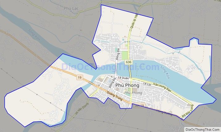 Bản đồ giao thông Thị trấn Phú Phong, huyện Tây Sơn