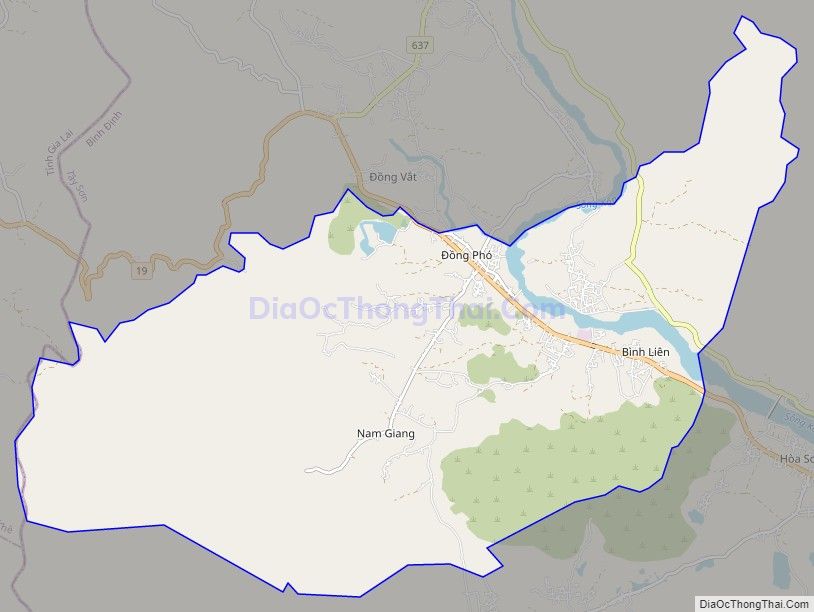 Bản đồ giao thông xã Tây Giang, huyện Tây Sơn