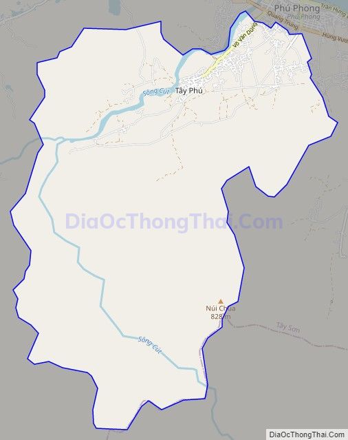 Bản đồ giao thông xã Tây Phú, huyện Tây Sơn