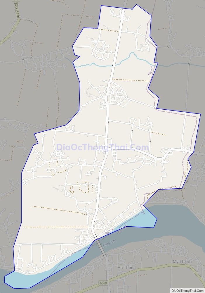 Bản đồ giao thông xã Tây Vinh, huyện Tây Sơn