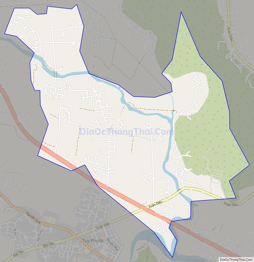 Bản đồ giao thông xã Phước Nghĩa, huyện Tuy Phước