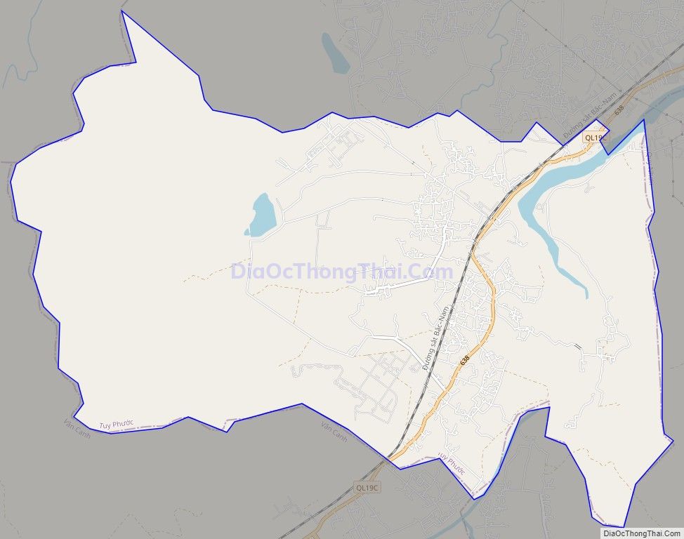 Bản đồ giao thông xã Phước Thành, huyện Tuy Phước